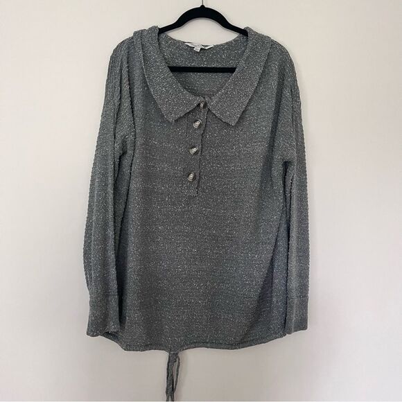 Davi & Dani Grey Sweatshirt Pullover Top - Picture 1 of 8